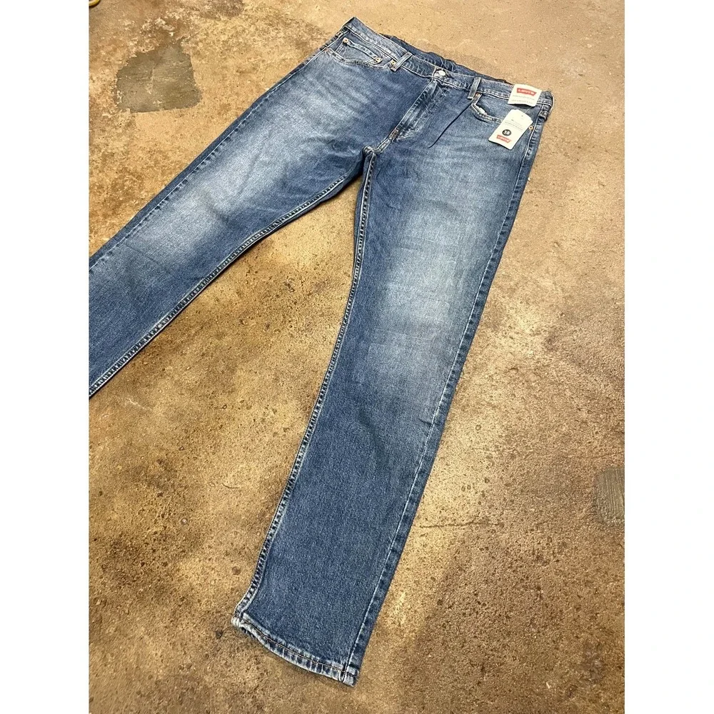 Levi's 512 Slim Taper Fit Jeans Mens 38x34 Blue Denim‎ Cotton Stretch High Rise